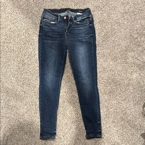 Judy Blue Skinny Blue Jeans with Modern Distressed Look